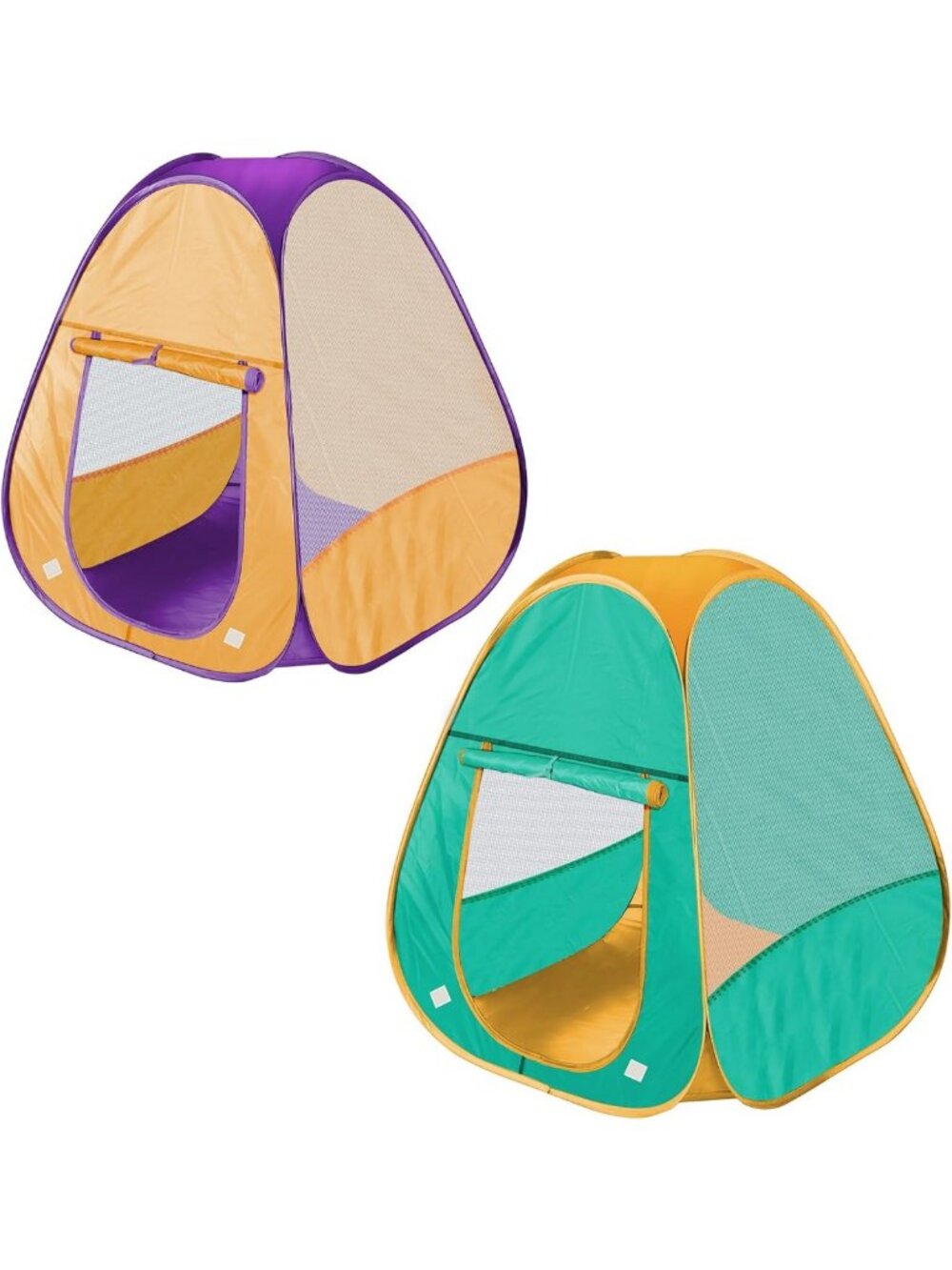 Kids Pop Up Play Tent - Foldable Castle for Indoor/Outdoor Fun, 2 Pcs Set